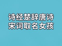 诗经楚辞唐诗宋词取名女孩：洁瑗/珍昭/育羽/怡欢