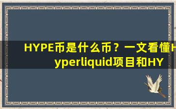HYPE币是什么币？一文看懂Hyperliquid项目和HYPE币用途